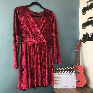 Red Velvet Skater Dress ✨